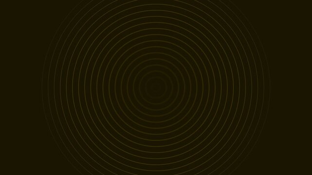 Minimalist geometric background with four sets of thin golden concentric rings on black