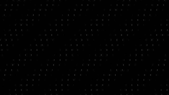 Minimalist white particle strings floating on a black background for digital tech projects