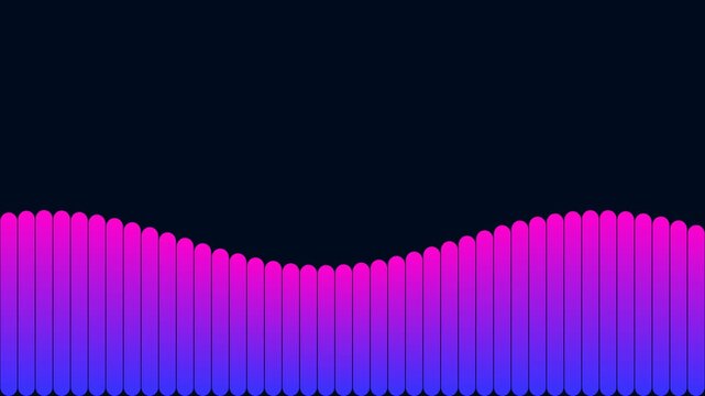 Rhythmic pink and purple gradient wave patterns flowing across a dark background