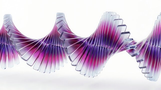 Abstract spiral wave structure with gradient purple and white pattern, abstract