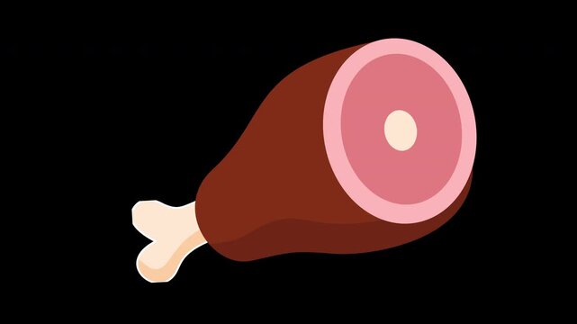 cartoon illustration of ham hocks meat