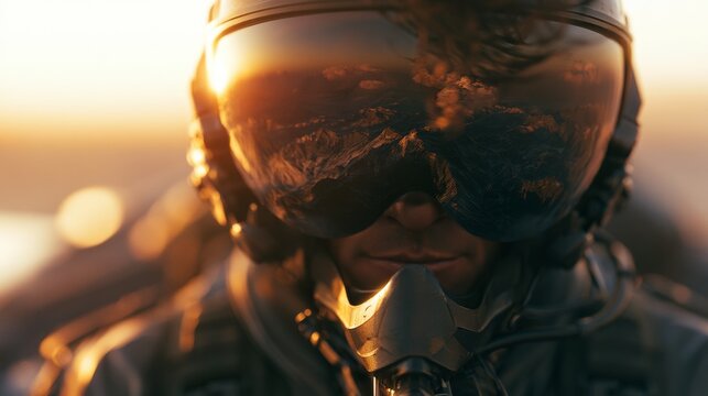 Portrait of a male jet pilot