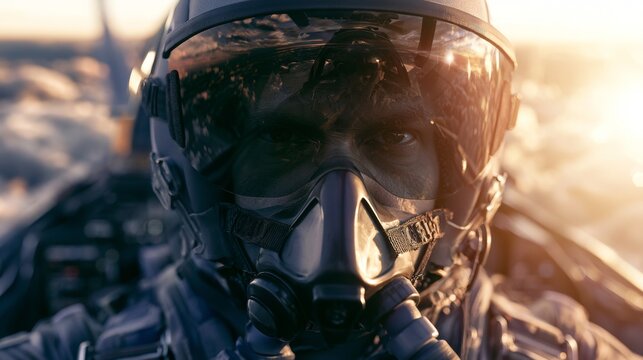 Portrait of a male jet pilot