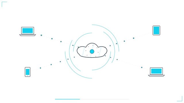 Cloud computing network connecting multiple digital devices