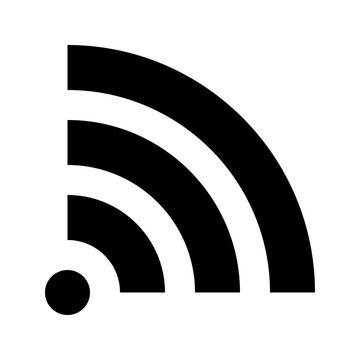 RSS Feed Solid Icon, Subscription News Content Syndication