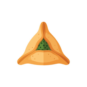 Spinach Fatayer Middle Eastern Pastry Vector Illustration