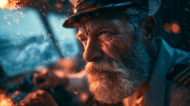 Portrait of a man who is a ship's pilot and sailor.
