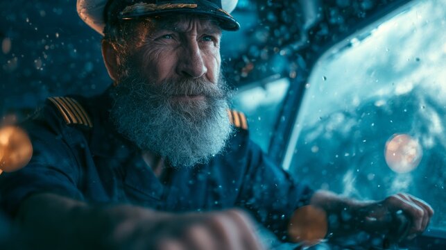 Portrait of a man who is a ship's pilot and sailor.