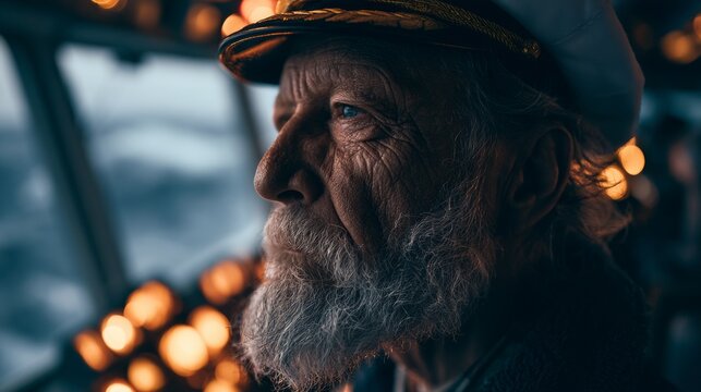 Portrait of a man who is a ship's pilot and sailor.