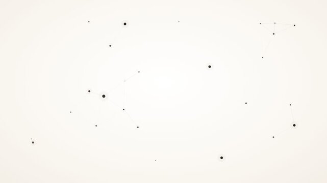 Minimalist Node Network Forms Loose Constellation On Pale Background