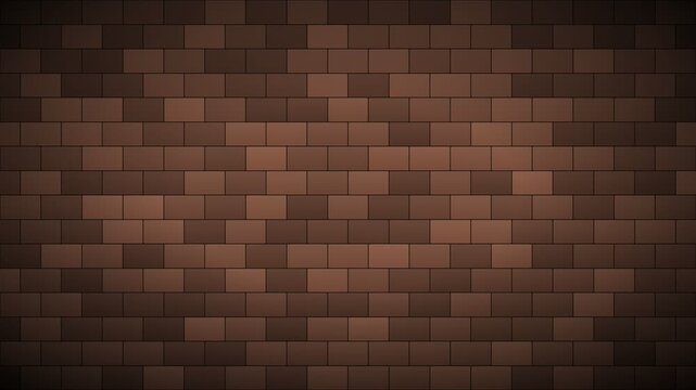 Brick Wall Texture With Staggered Brown Tiles And Soft Radial Gradient