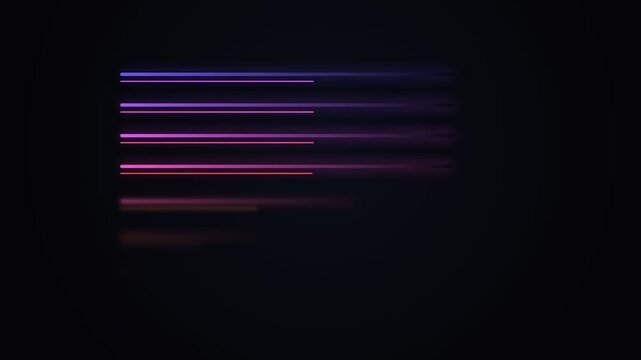 Typewriter Glow Of Neon Lines Typing Interactive UI Animation