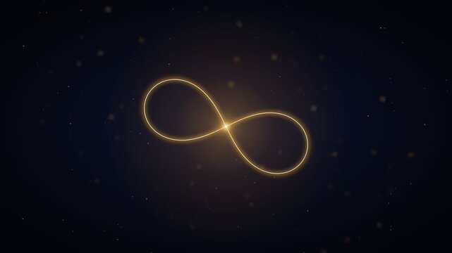 Golden Infinity Lemniscate Glow Cosmic Loop