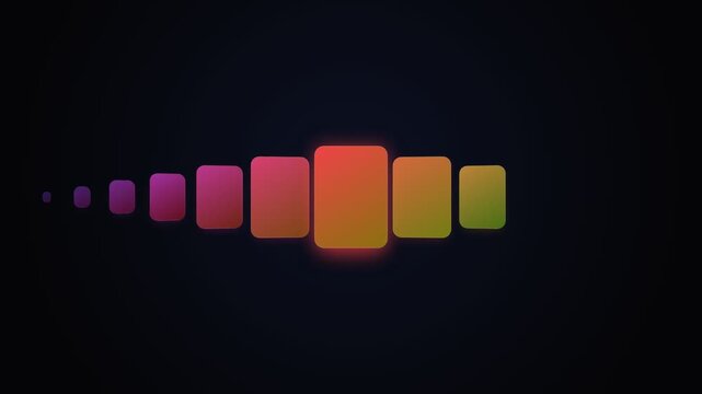 Carousel Focus Indicator Bars Animating On Dark Minimal Interface