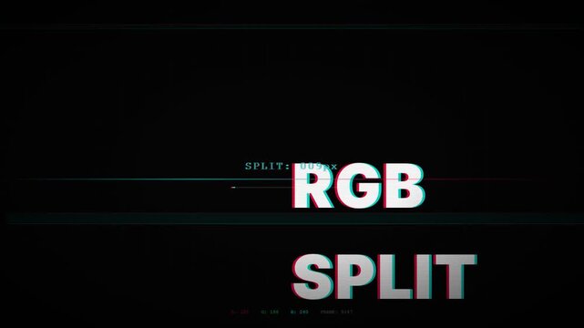 Glitch Rgb Split Chromatic Aberration Text Effect On Black Screen