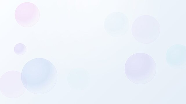 Glass Orbs Floating As Soft Pastel Circles Over Light Airy Space