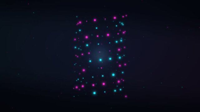 Particles Glowing Particles Orbital Energy Floating In Dark