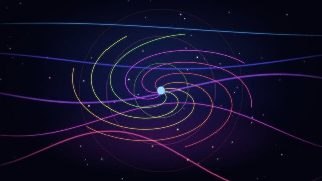 Pulsar Star With Twisted Magnetic Lines Moving Through Space