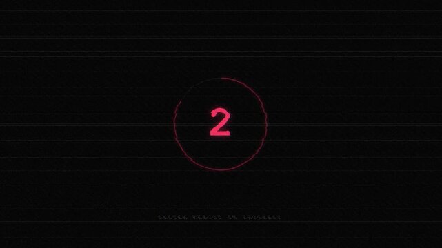 System Reboot Countdown Screen With Magenta Progress And Dark Style