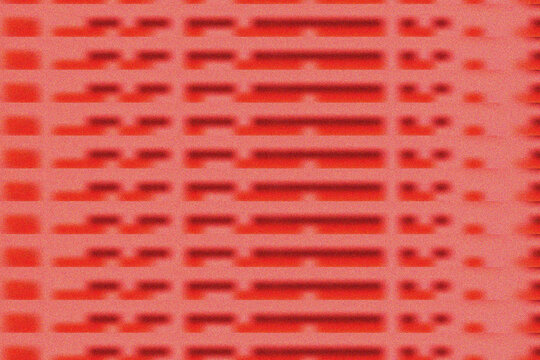 Modern abstract red rectangular block pattern with subtle blur and noise creating a unique textured digital effect