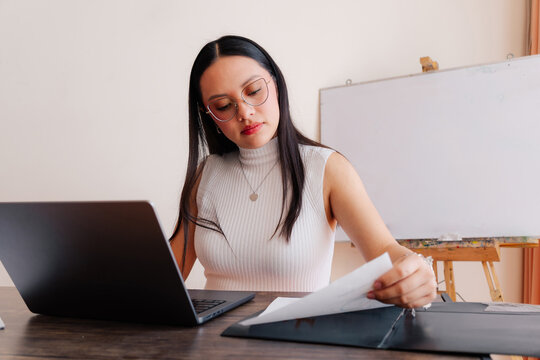 Business woman at office.