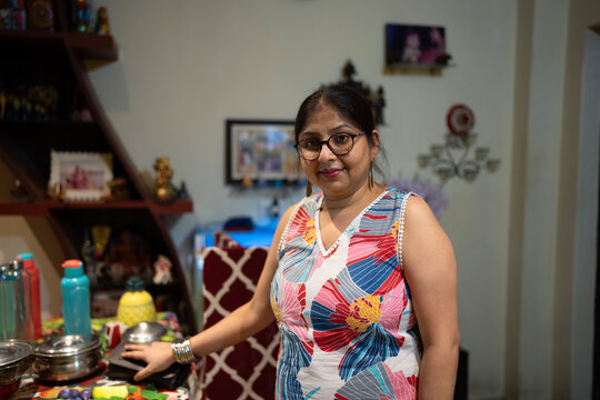 Indian woman with traditional Churider Dress