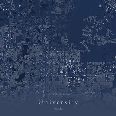 Obraz premium Blueprint Map of University, United States | Architectural Line Art Poster