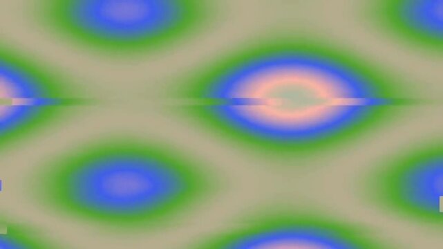 Abstract Dynamic Patterning and Color Blobs in Soft Turquoise and Green Setting