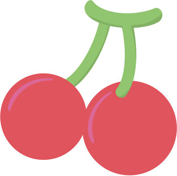 vector illustration of a cherry