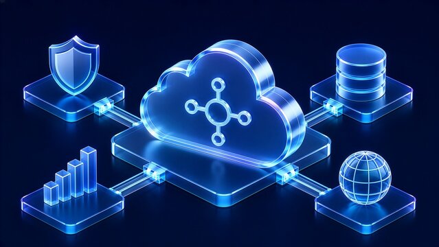 Cloud Integration Platform Connecting Enterprise Systems Illustration