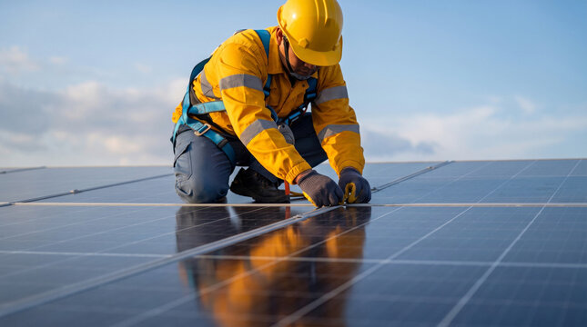 Renewable energy worker