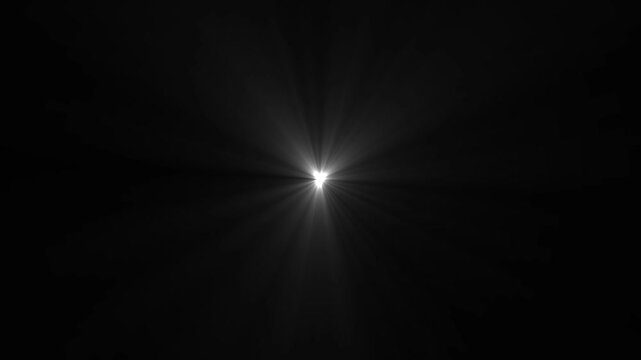 Glowing light , shiny, bright, flare footage Isolated light rays animation. cc light ray effect on black screen cc light 4K video.