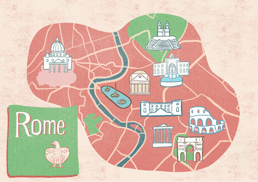 Tourist map of Rome