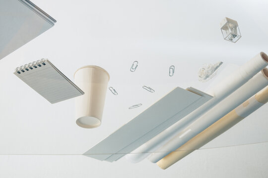 Stationary on glass table 