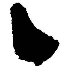 black silhouette map of barbados isolated on a transparent background   © lacrimoza
