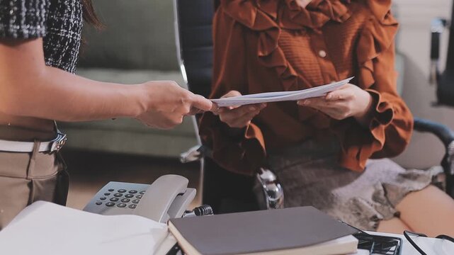 Tax deduction planning concept. Businessman calculating business balance prepare tax reduction.