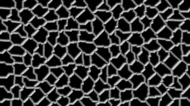 Abstract black and white 3D cracked pattern background graphic design element