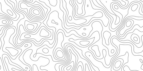 Modern topographic contour line background, abstract geographic mapping lines with smooth organic curves, for cover, banner and social media. © hossain
