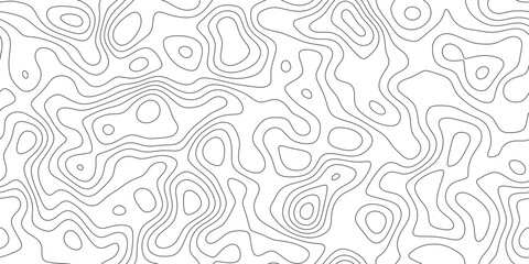 Modern topographic map line background, abstract geographic mapping lines with smooth organic curves, for cover, banner and social media. © hossain
