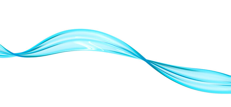 Abstract blue water flow stream 3d