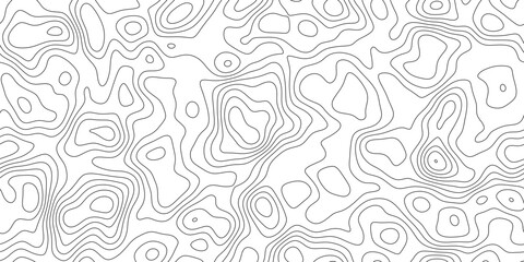 Modern geographic contour line background with abstract elevation pattern, flowing isoline pattern with natural spacing, for cover, banner and social media. © hossain