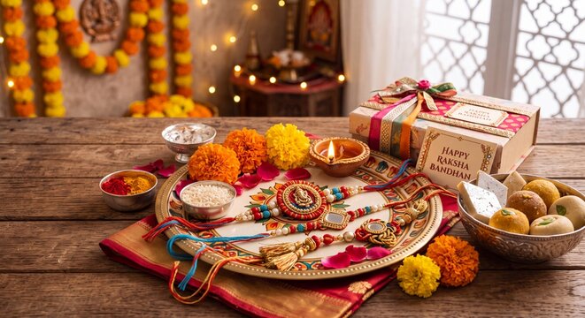 Happy Raksha Bandhan. Indian Festival.  