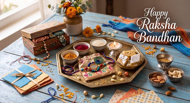 Happy Raksha Bandhan. Indian Festival.  