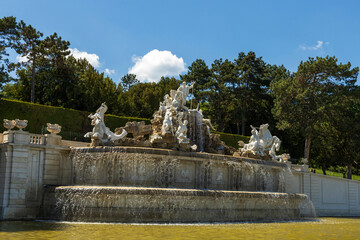 This is the Neptune Fountain located in the park of Schönbrunn Palace in Vienna, Austria © Syd