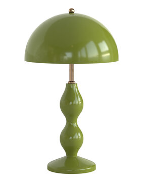 Mid century table lamp isolated on a white background