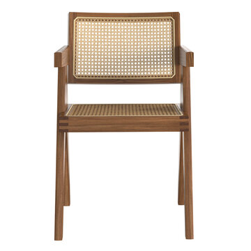 Modern retro vintage chair isolated on white background