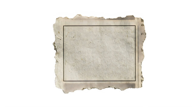 Newspaper clipping with empty frame for text newspaper clipping background template rectangle paperwork fragment