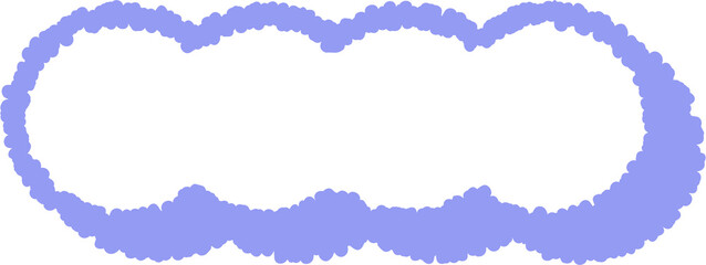 Fototapeta premium Blue Rough Edge Wavy Text Frame