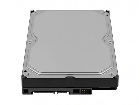 Internal Hard Disk Drive for Computer Data Storage Isolated on White Background