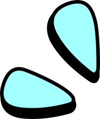 Obraz premium Blue Cartoon Attention Lines